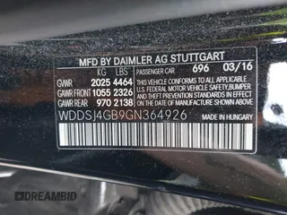 2016 Mercedes-Benz CLA 250 with VIN WDDSJ4GB9GN364926, listed as a IAAI auction lot 42376076 with 89,183 mi miles and . Bid and sale history available at DreamBid. Image 9.