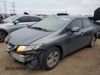 2013 Honda Civic LX z VIN 19XFB2F53DE026270, wystawiony jako Copart lot #83473384 z przebiegiem 119 834 mil mil oraz Szkoda całkowita • Salvage title. Historia ofert i sprzedaży dostępna na DreamBid. Obrazek 1.