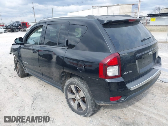 2017 Jeep Compass High Altitude with VIN 1C4NJDEB0HD192822, listed as a IAAI auction lot 41718475 with 97,716 mi miles. Bid and sale history available at carsss.com. Image 3.