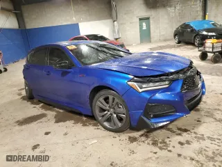 2022 Acura TLX w/A-Spec Package with VIN 19UUB5F56NA000745, listed as a Copart auction lot 86338994 with 0 mi miles and Salvage Title. Bid and sale history available at carsss.com. Image 4.