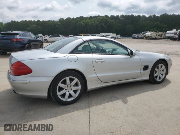 2003 Mercedes-Benz SL 500 with VIN WDBSK75F93F021714, listed as a Copart auction lot 58963285 with 51,938 mi miles and Clean title. Bid and sale history available at DreamBid. Image 3.