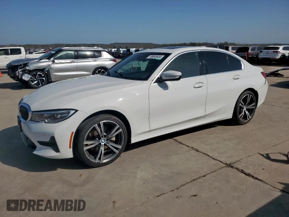 2022 BMW 3 Series 330i with VIN 3MW5R1J04N8C71010, listed as a Copart auction lot 49645655 with 0 mi miles and Salvage Title. Bid and sale history available at carsss.com. Image 1.
