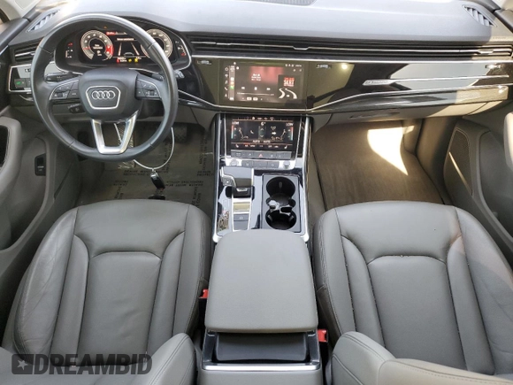 2021 Audi Q7 Premium Plus with VIN WA1LJAF74MD023455, listed as a Copart auction lot 72613464 with 56,968 mi miles and Salvage title. Bid and sale history available at DreamBid. Image 8.