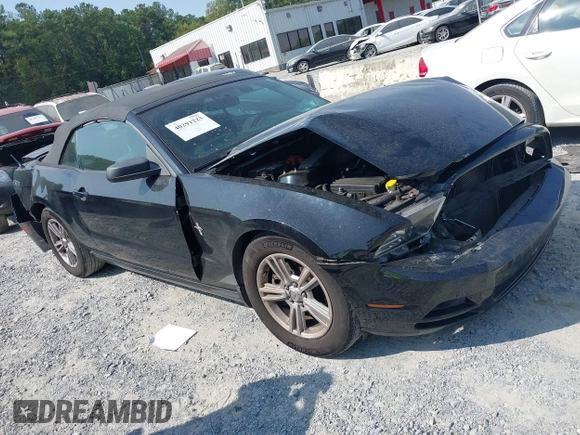 2014 Ford Mustang V6 with VIN 1ZVBP8EM1E5290464, listed as a IAAI auction lot 40291223 with 134,898 mi miles. Bid and sale history available at carsss.com. Image 1.