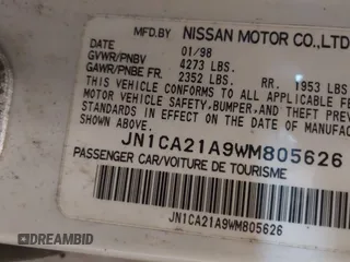 1998 Nissan Maxima GXE z VIN JN1CA21A9WM805626, wystawiony jako IAAI lot #42497316 z przebiegiem 195 991 mil mil oraz . Historia ofert i sprzedaży dostępna na DreamBid. Obrazek 9.