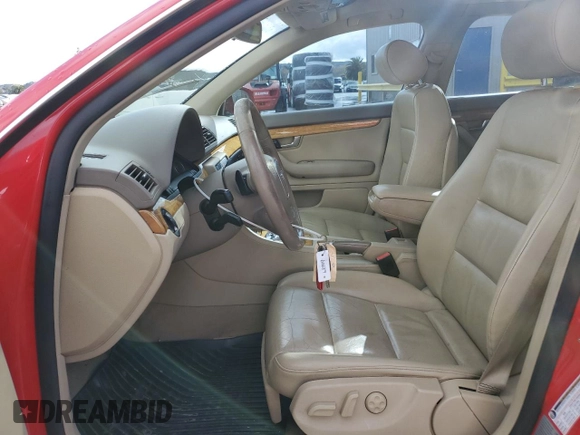 2008 Audi A4 2.0T with VIN WAUAF78E38A051961, listed as a Copart auction lot 86548634 with 170,675 mi miles and Salvage Title. Bid and sale history available at carsss.com. Image 7.