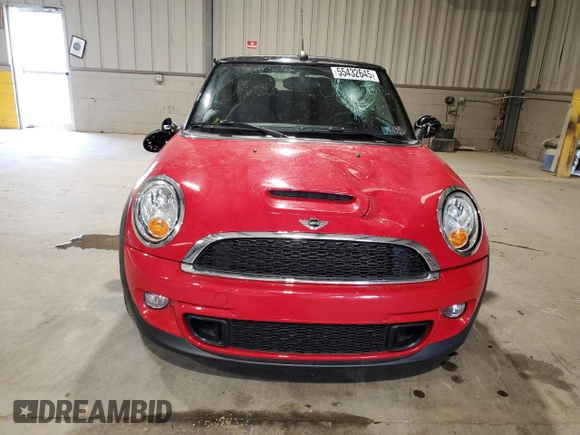 2013 MINI Convertible S with VIN WMWZP3C51DT551227, listed as a Copart auction lot 55432645 with 23,995 mi miles and Salvage Title. Bid and sale history available at DreamBid. Image 5.