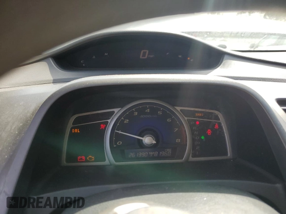 2008 Honda Civic LX with VIN 2HGFA16598H346895, listed as a Copart auction lot 51502705 with 261,390 mi miles and Salvage Title. Bid and sale history available at DreamBid. Image 9.
