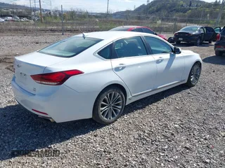 2017 Genesis G80 3.8L with VIN KMHGN4JE3HU166577, listed as a IAAI auction lot 41976937 with 117,635 mi miles. Bid and sale history available at carsss.com. Image 4.