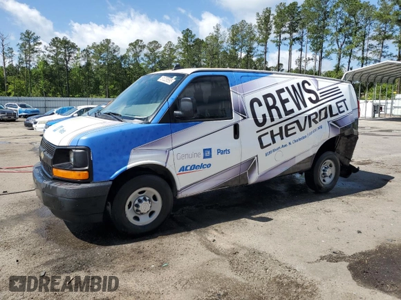 2017 Chevrolet Express Cargo with VIN 1GCWGAFF9H1352846, listed as a Copart auction lot 51229595 with 293,721 mi miles and Salvage Title. Bid and sale history available at DreamBid. Image 1.