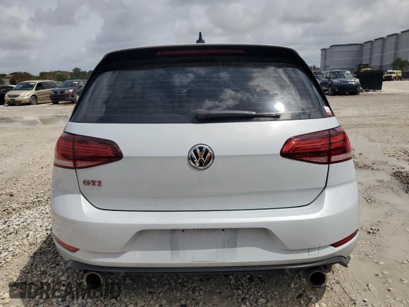 2019 Volkswagen Golf GTI S with VIN 3VW6T7AU8KM003186, listed as a Copart auction lot 53166134 with 54,672 mi miles and Non Repairable. Bid and sale history available at carsss.com. Image 6.