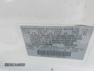 2020 Nissan Versa S z VIN 3N1CN8DV4LL864966, wystawiony jako IAAI lot #42260836 z przebiegiem Nie podano mil oraz . Historia ofert i sprzedaży dostępna na DreamBid. Obrazek 9.
