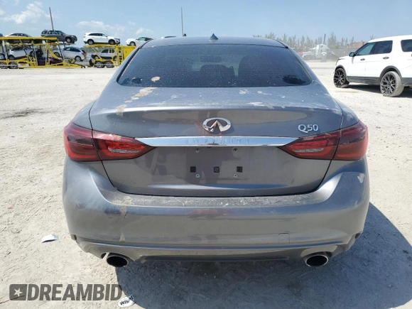 2020 Infiniti Q50 Luxe z VIN JN1EV7AP2LM203614, wystawiony jako Copart lot #57346785 z przebiegiem 62 659 mil mil oraz Nie do naprawy • Non repairable. Historia ofert i sprzedaży dostępna na DreamBid. Obrazek 6.