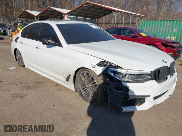 2018 BMW 5 Series M550i xDrive with VIN WBAJB9C53JB036097, listed as a IAAI auction lot 41743031 with 70,164 mi miles and . Bid and sale history available at carsss.com. Image 1.