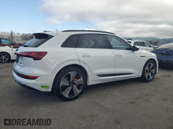 2023 Audi e-tron Premium Plus with VIN WA1LAAGE9PB025201, listed as a Copart auction lot 50419185 with 20,102 mi miles and Salvage title. Bid and sale history available at DreamBid. Image 3.