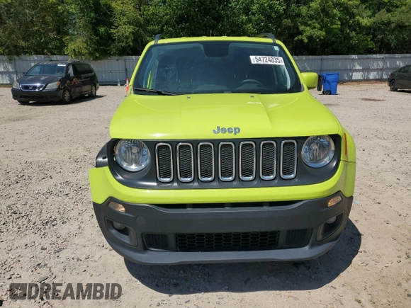 2018 Jeep Renegade Latitude z VIN ZACCJABB6JPJ09909, wystawiony jako Copart lot #54724035 z przebiegiem 72 932 mil mil oraz Szkoda całkowita • Salvage title. Historia ofert i sprzedaży dostępna na DreamBid. Obrazek 5.