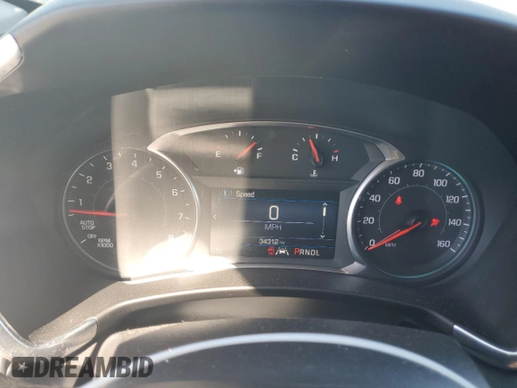 2021 Chevrolet Equinox LT with VIN 3GNAXKEV4MS154684, listed as a Copart auction lot 50693285 with 34,312 mi miles and Salvage Title. Bid and sale history available at DreamBid. Image 9.