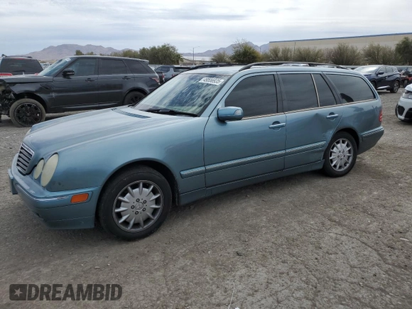 2001 Mercedes-Benz E-Class with VIN WDBJH65J01B292156, listed as a Copart auction lot 49556935 with 179,223 mi miles and Salvage Title. Bid and sale history available at carsss.com. Image 1.