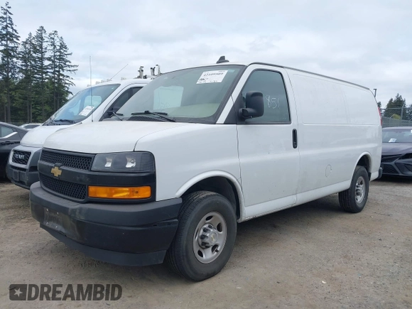 2023 Chevrolet Express Cargo with VIN 1GCWGAFP4P1176442, listed as a IAAI auction lot 42109509 with 42,680 mi miles and . Bid and sale history available at DreamBid. Image 16.