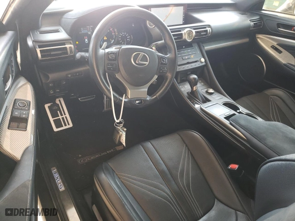 2020 Lexus RC F with VIN JTHDP5BC5L5007372, listed as a Copart auction lot 71937174 with 67,287 mi miles and Salvage Title. Bid and sale history available at carsss.com. Image 8.