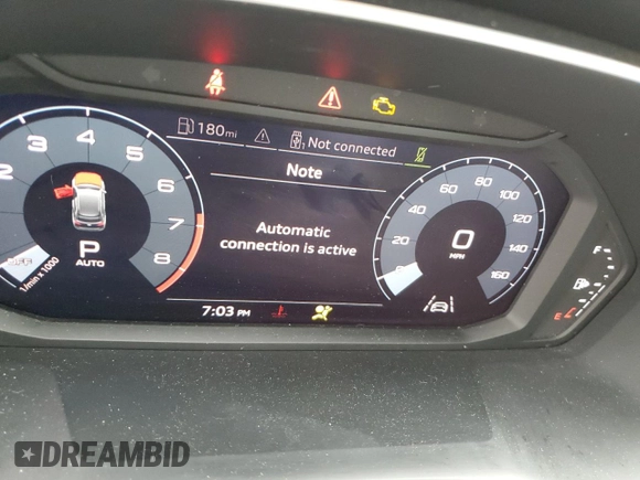2021 Audi Q3 S line Premium with VIN WA1DECF36M1025713, listed as a Copart auction lot 55221215 with Not provided miles and Salvage title. Bid and sale history available at DreamBid. Image 9.