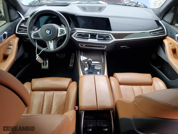 2020 BMW X7 xDrive40i with VIN 5UXCW2C0XL9C57123, listed as a Copart auction lot 80430104 with 0 mi miles and Salvage Title. Bid and sale history available at carsss.com. Image 8.