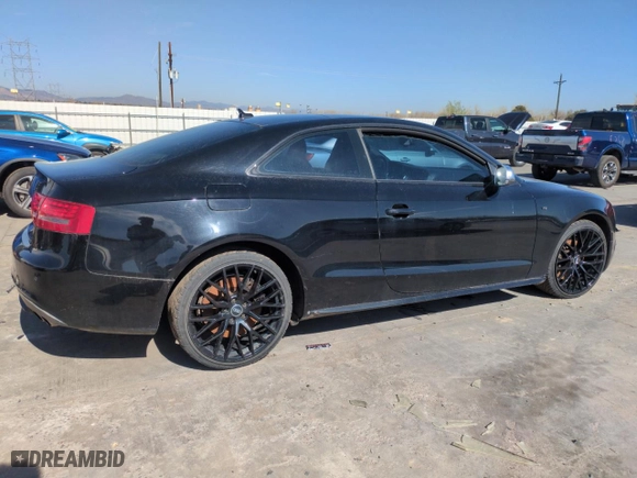 2012 Audi S5 Prestige with VIN WAUVVAFR5CA002163, listed as a Copart auction lot 53378985 with 124,105 mi miles and Salvage Title. Bid and sale history available at carsss.com. Image 3.