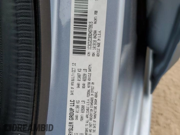 2013 Dodge Avenger SXT with VIN 1C3CDZCB9DN572815, listed as a Copart auction lot 54916285 with 123,010 mi miles and Salvage title. Bid and sale history available at DreamBid. Image 13.