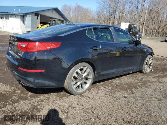 2015 Kia Optima SX Turbo with VIN 5XXGR4A62FG425046, listed as a Copart auction lot 49092995 with 105,526 mi miles and Salvage Title. Bid and sale history available at carsss.com. Image 3.
