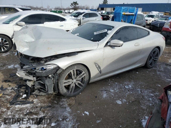 2022 BMW 8 Series 840i with VIN WBAAE2C02NCH19883, listed as a Copart auction lot 45468945 with 0 mi miles and Clean Title. Bid and sale history available at carsss.com. Image 1.
