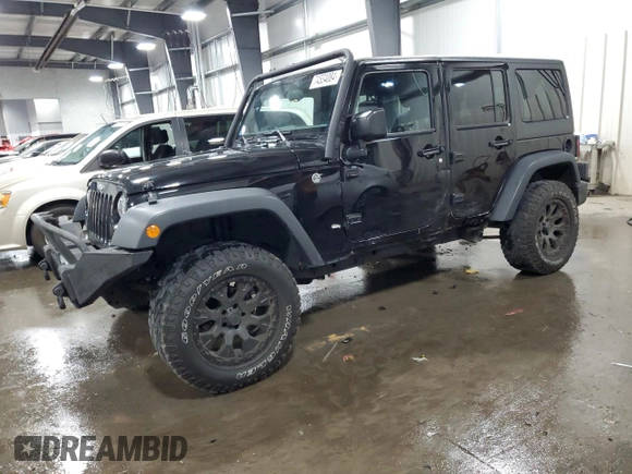 2018 Jeep Wrangler JK Unlimited Sport S with VIN 1C4BJWDGXJL830873, listed as a Copart auction lot 74534084 with 59,805 mi miles and Salvage Title. Bid and sale history available at carsss.com. Image 1.