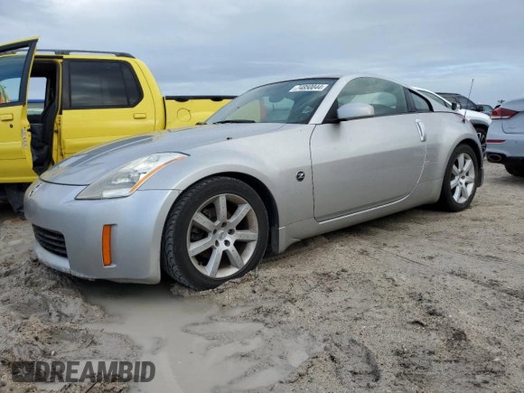 2003 Nissan 350Z with VIN JN1AZ34D53T119693, listed as a Copart auction lot 74850044 with Not Provided miles and Salvage Title. Bid and sale history available at DreamBid. Image 1.