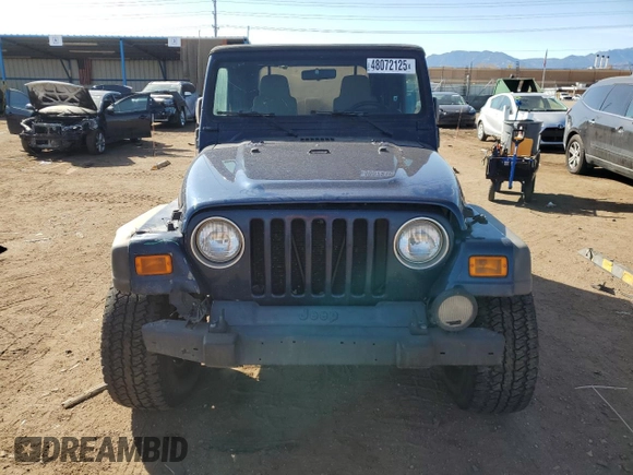 2006 Jeep Wrangler Sport with VIN 1J4FA49S26P775297, listed as a Copart auction lot 48072125 with 0 mi miles and Salvage Title. Bid and sale history available at carsss.com. Image 5.