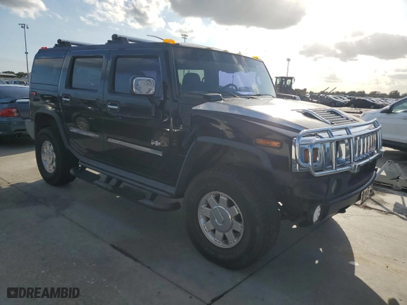 2003 Hummer H2 with VIN 5GRGN23U43H117109, listed as a Copart auction lot 75563474 with 0 mi miles and Non Repairable. Bid and sale history available at carsss.com. Image 4.