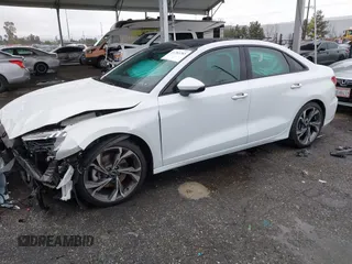 2023 Audi A3 Premium with VIN WAUAUDGY3PA048900, listed as a IAAI auction lot 41783283 with 14,585 mi miles. Bid and sale history available at carsss.com. Image 17.