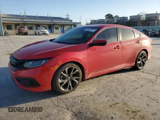 2020 Honda Civic Sedan Sport with VIN 2HGFC2F81LH519005, listed as a Copart auction lot 48632375 with 127,160 mi miles and Salvage Title. Bid and sale history available at carsss.com. Image 1.