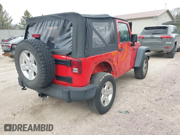 2015 Jeep Wrangler Sport with VIN 1C4GJWAGXFL686842, listed as a IAAI auction lot 42040058 with 154,091 mi miles. Bid and sale history available at carsss.com. Image 4.