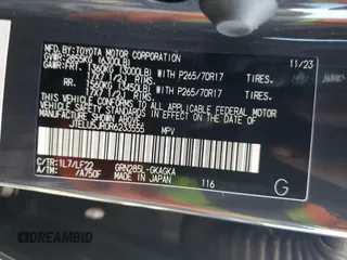 2024 Toyota 4Runner TRD Pro with VIN JTELU5JR0R6233555, listed as a Copart auction lot 85615804 with 6,346 mi miles and Salvage title. Bid and sale history available at DreamBid. Image 13.