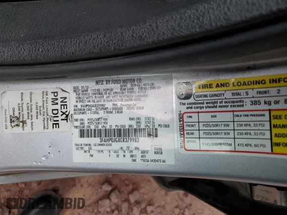 2012 Ford Fusion SEL with VIN 3FAHP0JGXCR379982, listed as a Copart auction lot 49326395 with 203,269 mi miles and Salvage Title. Bid and sale history available at carsss.com. Image 14.