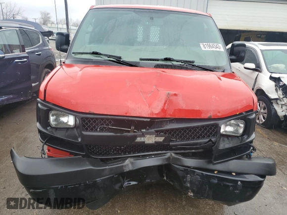 2014 Chevrolet Express Cargo Van with VIN 1GCWGGCA9E1131142, listed as a Copart auction lot 72468634 with 72,339 mi miles and Salvage Title. Bid and sale history available at carsss.com. Image 5.
