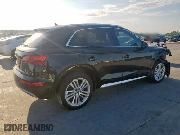 2018 Audi Q5 Premium Plus with VIN WA1BNAFY2J2167442, listed as a Copart auction lot 52931425 with 73,544 mi miles and Salvage Title. Bid and sale history available at DreamBid. Image 3.