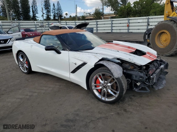 2014 Chevrolet Corvette Stingray Z51 3LT with VIN 1G1YL3D79E5129327, listed as a Copart auction lot 86066354 with 0 mi miles and Non Repairable. Bid and sale history available at carsss.com. Image 4.