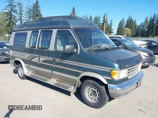 1995 Ford Econoline Cargo with VIN 1FDEE14H3SHB23319, listed as a IAAI auction lot 42057536 with 108,620 mi miles and . Bid and sale history available at DreamBid. Image 1.