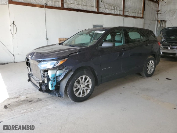 2018 Chevrolet Equinox LS with VIN 3GNAXHEV6JS568077, listed as a Copart auction lot 50158685 with 122,661 mi miles and Salvage Title. Bid and sale history available at carsss.com. Image 1.