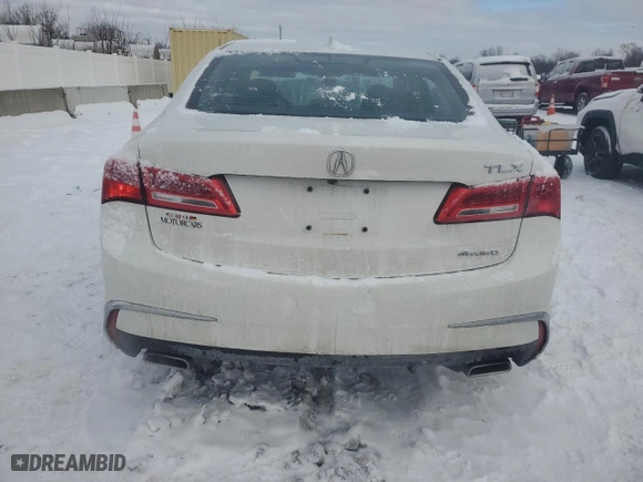 2020 Acura TLX with VIN 19UUB3F38LA001329, listed as a Copart auction lot 42044105 with 41,300 mi miles and Salvage Title. Bid and sale history available at carsss.com. Image 6.