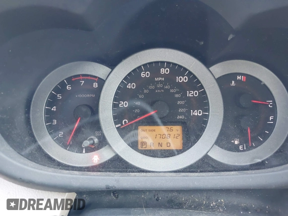 2008 Toyota RAV4 with VIN JTMBK33V785053885, listed as a IAAI auction lot 41857566 with 170,812 mi miles. Bid and sale history available at carsss.com. Image 7.