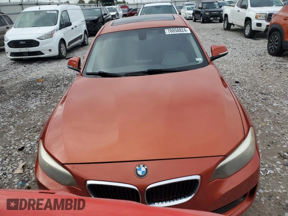 2015 BMW 2 Series 228i xDrive with VIN WBA1F7C5XFVX95442, listed as a Copart auction lot 78858824 with 159,414 mi miles and Salvage Title. Bid and sale history available at carsss.com. Image 5.
