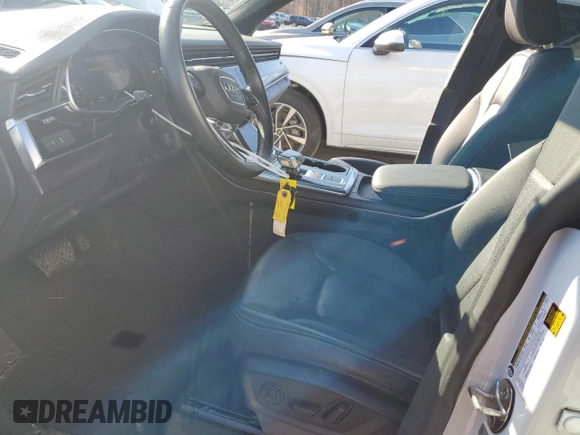 2021 Audi Q8 Premium Plus with VIN WA1EVAF16MD014460, listed as a Copart auction lot 83991764 with 53,464 mi miles and Salvage title. Bid and sale history available at DreamBid. Image 7.