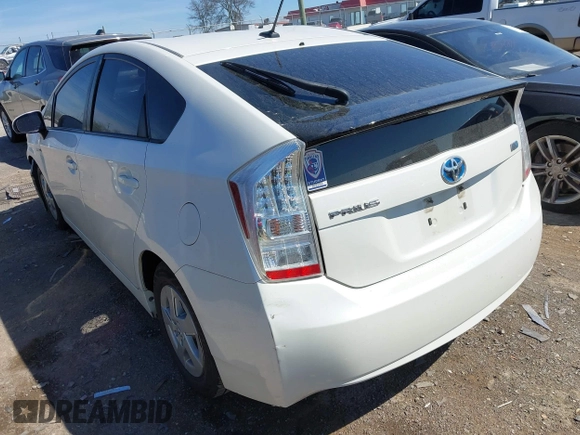 2010 Toyota Prius II with VIN JTDKN3DU4A0036669, listed as a IAAI auction lot 41850717 with Not Provided miles. Bid and sale history available at carsss.com. Image 3.