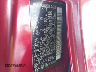 2013 Nissan Juke SL z VIN JN8AF5MV8DT221618, wystawiony jako IAAI lot #42535673 z przebiegiem 133 490 mil mil oraz . Historia ofert i sprzedaży dostępna na DreamBid. Obrazek 9.